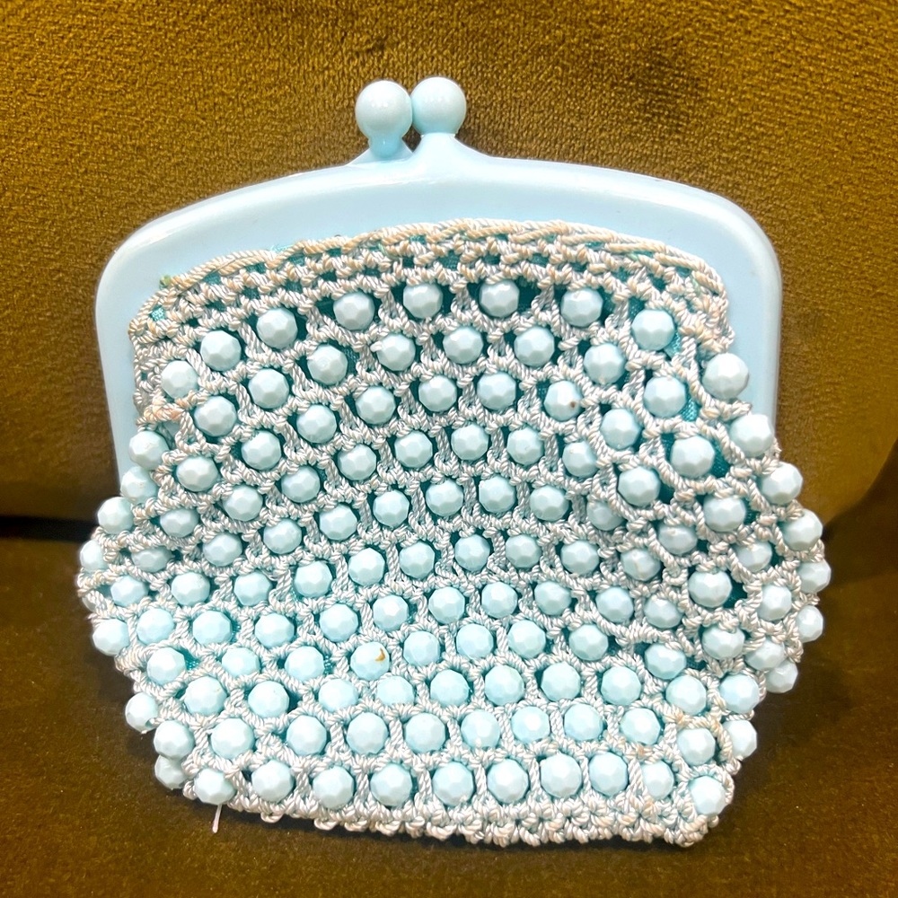 WALBORG vintage beaded change purse
